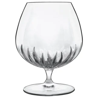Bølge cognacglass med rilledesign og personlig gravering.