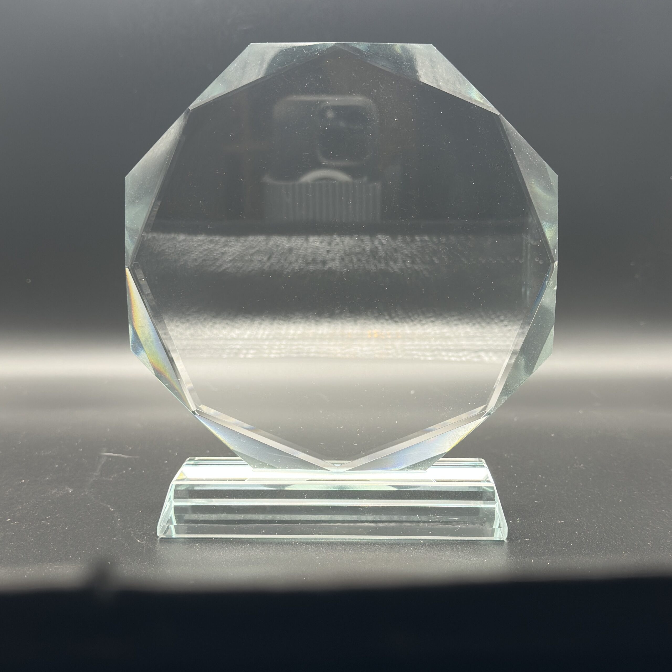 Isflak Liten glassplakett med personlig lasergravering.