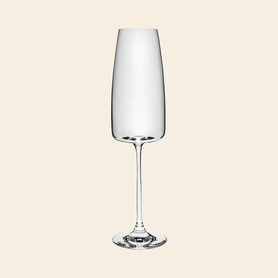 Tind champagneglass med gravering