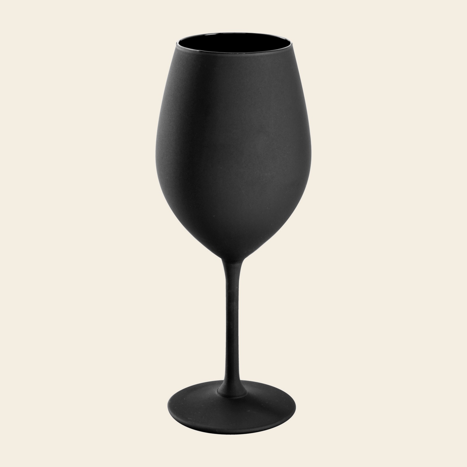 Kveld vinglass med gravering – matt svart vinglass i krystall, 41 cl