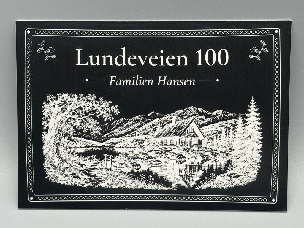 Dørskilt med navn